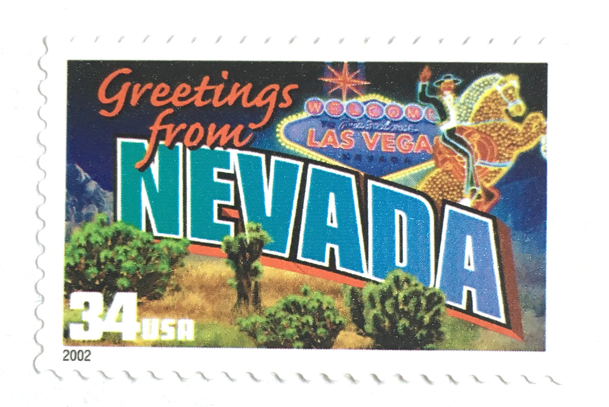 10 Las Vegas Stamps Unused Nevada Postage Stamps for Mailing