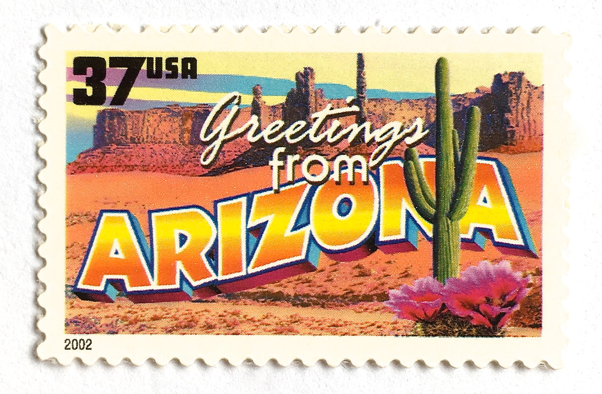 10 Vintage Arizona Stamps Unused 34 Cent Greetings From Arizona Stamps