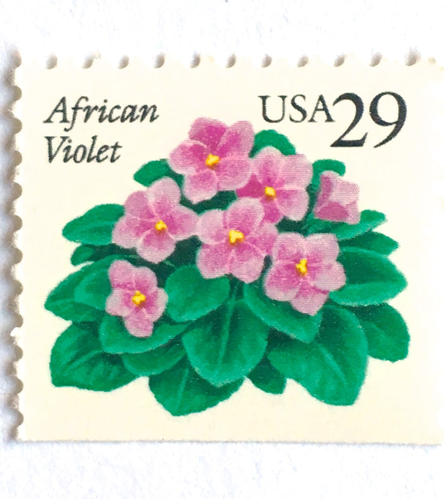 10 Vintage Violet Postage Stamps Unused Lavender Pink African Violet F