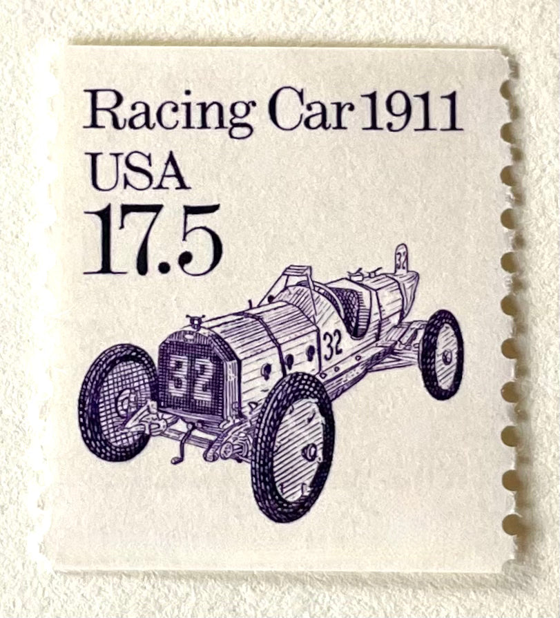 10 Racing Car Vintage Stamps Unused Race Car Postage Stamps for Mailin ...