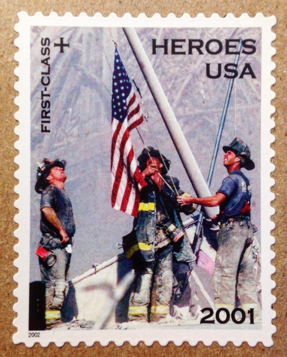 10 September 11th Stamps World Trade Center 911 Flag Raising Stamps fo ...