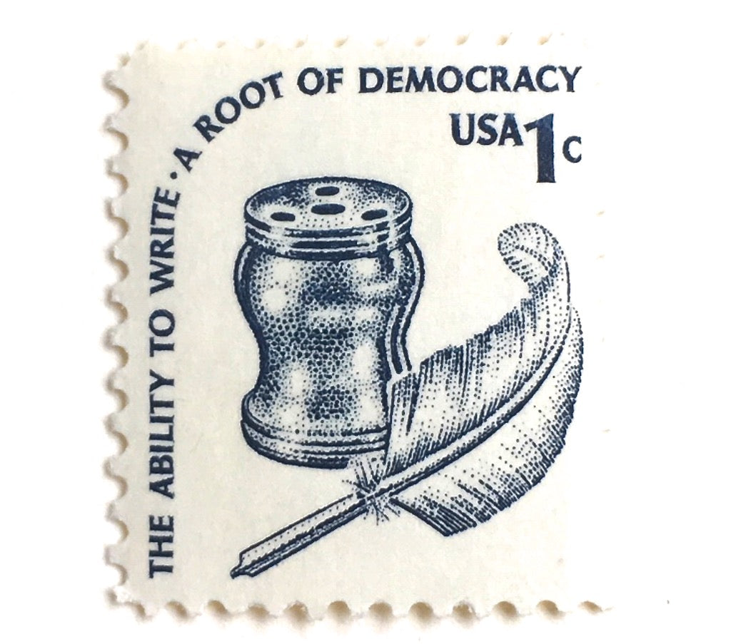 10 Quill Pen and Ink Postage Unused Vintage Stamps for Mailing ...