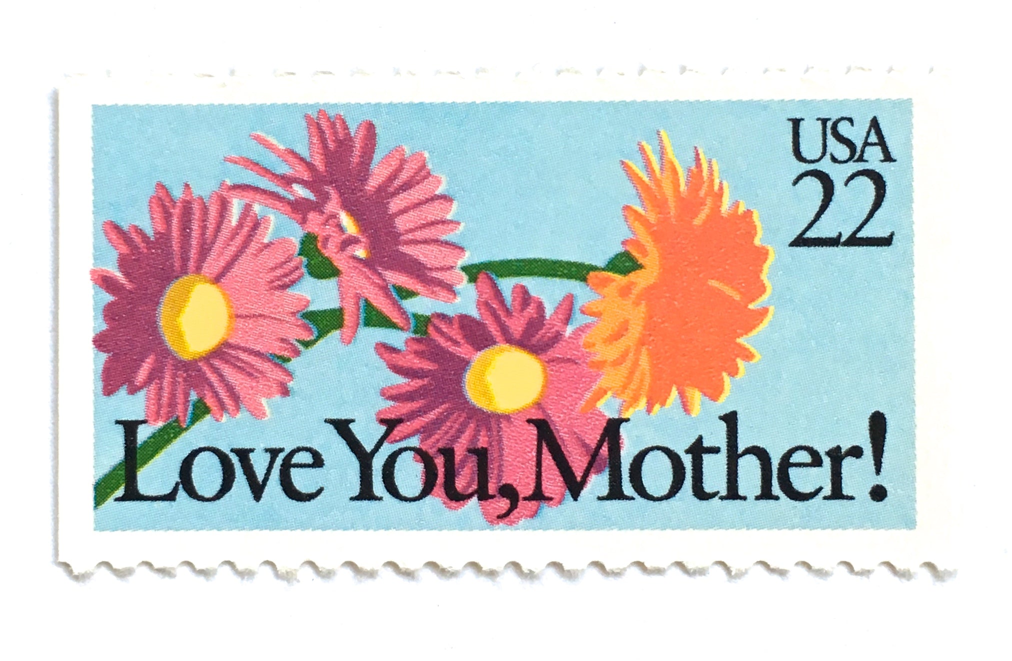 10 Vintage Mother's Day Postage Stamps Unused 22 Cent Stamps Love