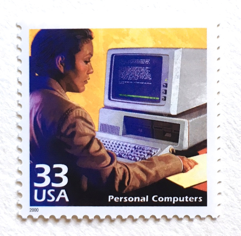 10 Vintage Computer Postage Stamps // Personal Computers Postage Stamp ...