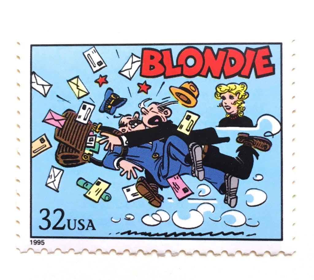 5 Blondie Comics Stamps Snail Mail Mailman Letter Carrier Stamps for M