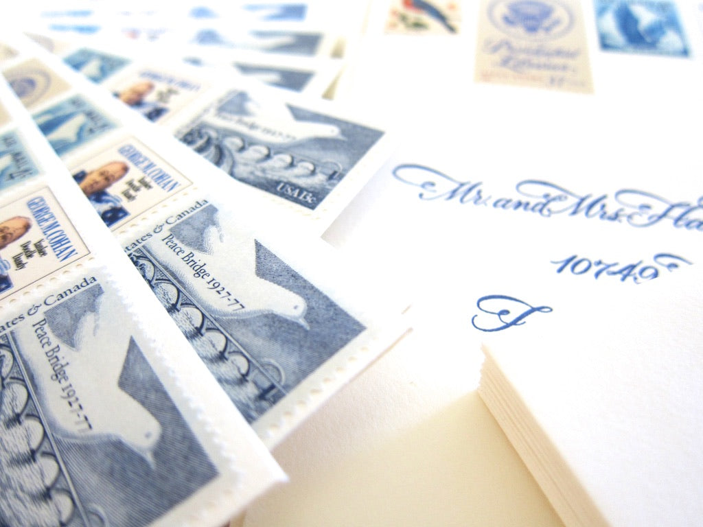 10 Blue Vintage White Dove Stamps // Peace Bridge // Vintage Blue Post –  Edelweiss Post