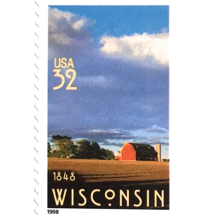 10 Vintage Wisconsin Postage Stamps 32 Cent Door County