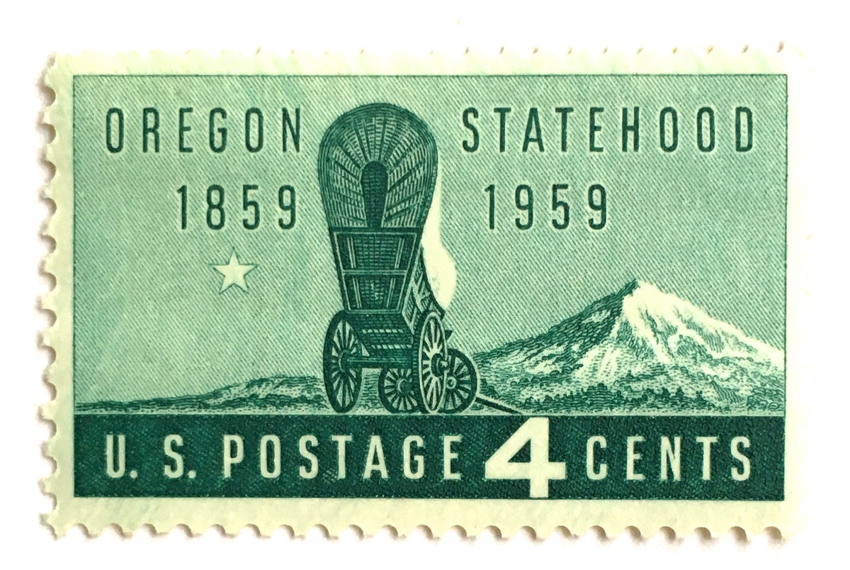 10 Oregon Stamps Vintage Unused Mt Hood Postage Stamps For Mailing