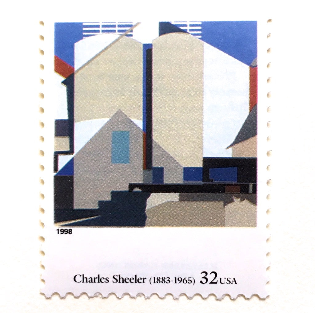 10 Vintage Postage Stamps Mid-Century Modern Teal Blue Stamps For