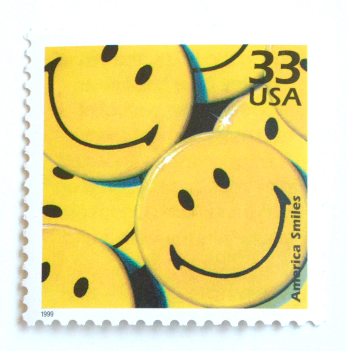 Smiley 鉛筆キャップ　スマイル　フェイスレトロ　　レア 10 Smiley Face Stamps Vintage Postage Stamps for Mailing