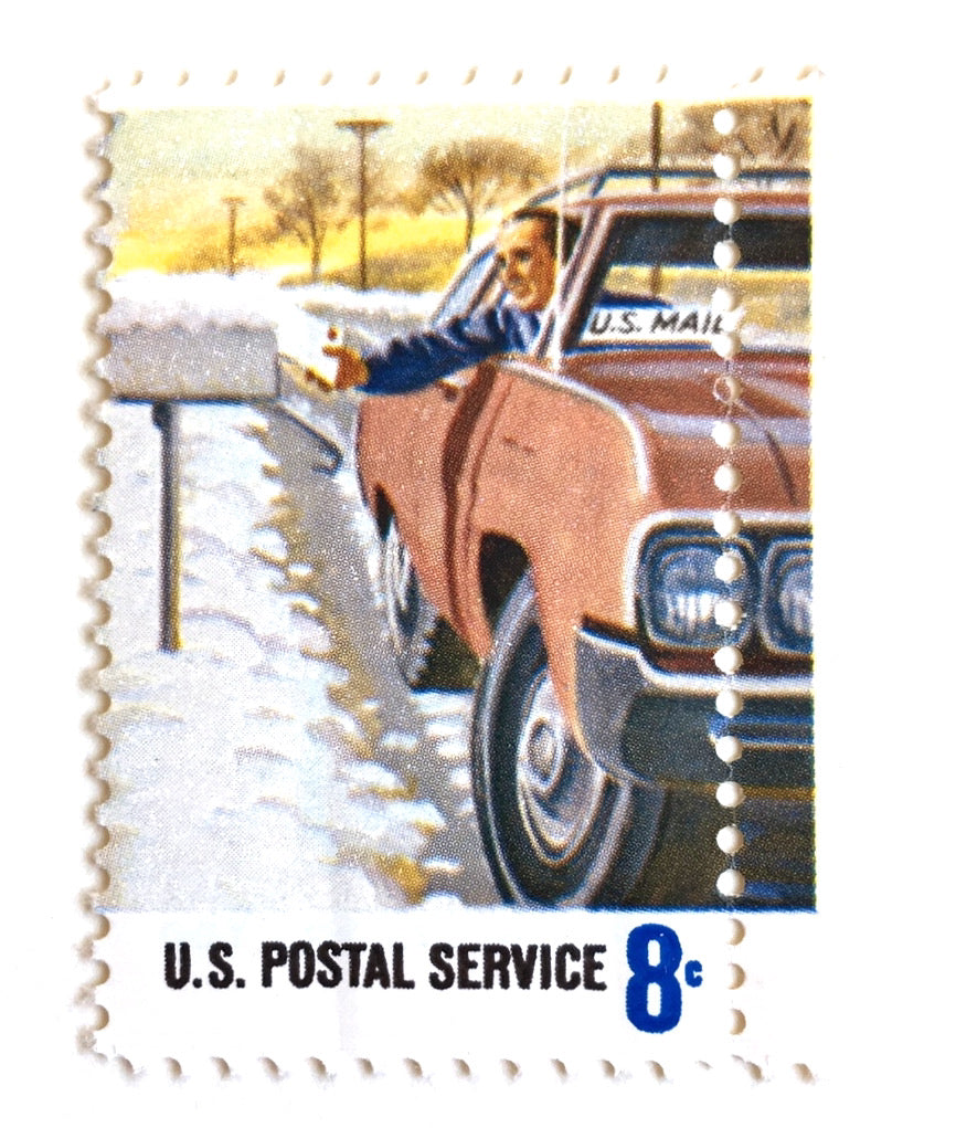 10 Vintage Mailman Stamps Vintage Postman Postage Stamps for Mailing