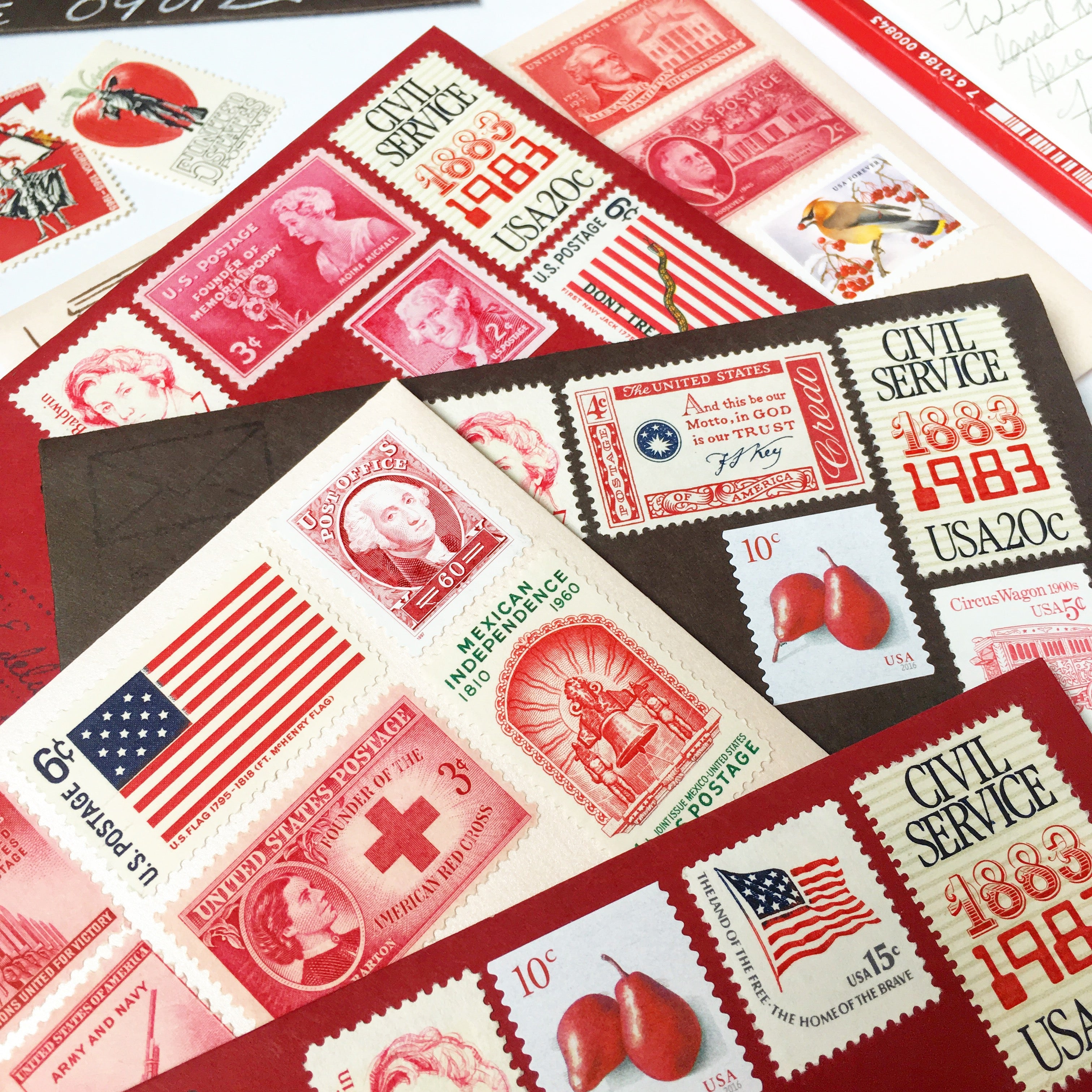 Vintage International Stamps 1920-1960s Lot of 100+US-Mex- Europe -  Philippines